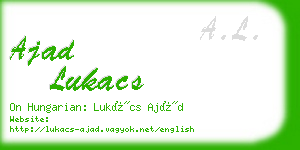 ajad lukacs business card